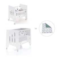 Minicuna 60x80 cm y cuna 60x120 cm (7en1) blanca · Omni Tre White C181T-M7700