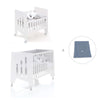 Minicuna 60x80 cm y cuna 60x120 cm (7en1) blanca · Omni Tre White C181T-M7700