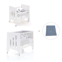 Minicuna 60x80 cm y cuna 60x120 cm (7en1) blanca · Omni Tre White C181T-M7700