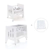 Minicuna 60x80 cm y cuna 60x120 cm (7en1) blanca · Omni Tre White C181T-M7700