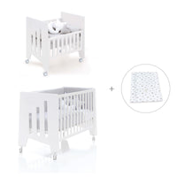 Minicuna 60x80 cm y cuna 60x120 cm (7en1) blanca · Omni Tre White C181T-M7700