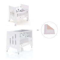 Minicuna 60x80 cm y cuna 60x120 cm (7en1) blanca · Omni Tre White C181T-M7700
