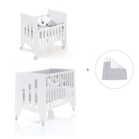 Minicuna 60x80 cm y cuna 60x120 cm (7en1) blanca · Omni Tre White C181T-M7700