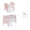 Minicuna 60x80 cm y cuna 60x120 cm (7en1) rosa claro · Omni Tre Flamingo C181T-M7742