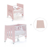 Minicuna 60x80 cm y cuna 60x120 cm (7en1) rosa claro · Omni Tre Flamingo C181T-M7742
