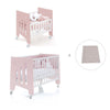 Minicuna 60x80 cm y cuna 60x120 cm (7en1) rosa claro · Omni Tre Flamingo C181T-M7742