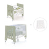 Minicuna 60x80 cm y cuna 60x120 cm (7en1) verde-oliva · Omni Tre Erba C181T-M7756