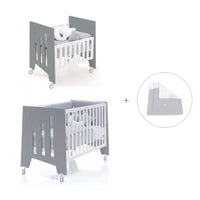 Minicuna 60x80 cm y cuna 60x120 cm (7en1) antracita · Omni Tre Antracita C181T-M7758