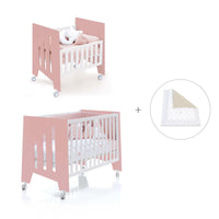 Minicuna 60x80 cm y cuna 60x120 cm (7en1) rosa · Omni Tre Quarzo C181T-M7759