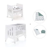 Minicuna 60x80 cm y cuna 60x120 cm (7en1) blanca · Omni Tre White C181T-M7700