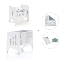 Minicuna 60x80 cm y cuna 60x120 cm (7en1) blanca · Omni Tre White C181T-M7700