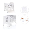 Minicuna 60x80 cm y cuna 60x120 cm (7en1) blanca · Omni Tre White C181T-M7700