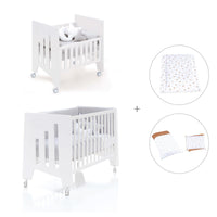 Minicuna 60x80 cm y cuna 60x120 cm (7en1) blanca · Omni Tre White C181T-M7700