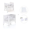 Minicuna 60x80 cm y cuna 60x120 cm (7en1) blanca · Omni Tre White C181T-M7700