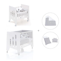 Minicuna 60x80 cm y cuna 60x120 cm (7en1) blanca · Omni Tre White C181T-M7700