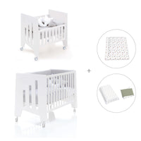 Minicuna 60x80 cm y cuna 60x120 cm (7en1) blanca · Omni Tre White C181T-M7700