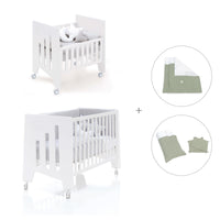 Minicuna 60x80 cm y cuna 60x120 cm (7en1) blanca · Omni Tre White C181T-M7700