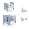 Minicuna 60x80 cm y cuna 60x120 cm (7en1) azul · Omni Tre Blu denim C181T-M7741