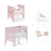 Minicuna 60x80 cm y cuna 60x120 cm (7en1) rosa claro · Omni Tre Flamingo C181T-M7742