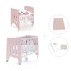 Minicuna 60x80 cm y cuna 60x120 cm (7en1) rosa claro · Omni Tre Flamingo C181T-M7742
