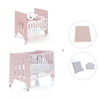 Minicuna 60x80 cm y cuna 60x120 cm (7en1) rosa claro · Omni Tre Flamingo C181T-M7742