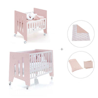 Minicuna 60x80 cm y cuna 60x120 cm (7en1) rosa claro · Omni Tre Flamingo C181T-M7742