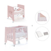 Minicuna 60x80 cm y cuna 60x120 cm (7en1) rosa claro · Omni Tre Flamingo C181T-M7742