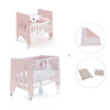 Minicuna 60x80 cm y cuna 60x120 cm (7en1) rosa claro · Omni Tre Flamingo C181T-M7742