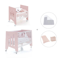 Minicuna 60x80 cm y cuna 60x120 cm (7en1) rosa claro · Omni Tre Flamingo C181T-M7742