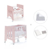 Minicuna 60x80 cm y cuna 60x120 cm (7en1) rosa claro · Omni Tre Flamingo C181T-M7742