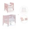 Minicuna 60x80 cm y cuna 60x120 cm (7en1) rosa claro · Omni Tre Flamingo C181T-M7742