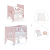 Minicuna 60x80 cm y cuna 60x120 cm (7en1) rosa claro · Omni Tre Flamingo C181T-M7742