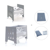 Minicuna 60x80 cm y cuna 60x120 cm (7en1) antracita · Omni Tre Antracita C181T-M7758