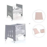 Minicuna 60x80 cm y cuna 60x120 cm (7en1) antracita · Omni Tre Antracita C181T-M7758