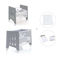 Minicuna 60x80 cm y cuna 60x120 cm (7en1) antracita · Omni Tre Antracita C181T-M7758