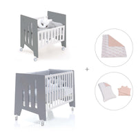 Minicuna 60x80 cm y cuna 60x120 cm (7en1) antracita · Omni Tre Antracita C181T-M7758