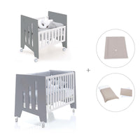 Minicuna 60x80 cm y cuna 60x120 cm (7en1) antracita · Omni Tre Antracita C181T-M7758