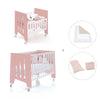 Minicuna 60x80 cm y cuna 60x120 cm (7en1) rosa · Omni Tre Quarzo C181T-M7759