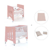 Minicuna 60x80 cm y cuna 60x120 cm (7en1) rosa · Omni Tre Quarzo C181T-M7759