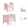 Minicuna 60x80 cm y cuna 60x120 cm (7en1) rosa · Omni Tre Quarzo C181T-M7759