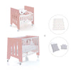 Minicuna 60x80 cm y cuna 60x120 cm (7en1) rosa · Omni Tre Quarzo C181T-M7759