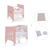 Minicuna 60x80 cm y cuna 60x120 cm (7en1) rosa · Omni Tre Quarzo C181T-M7759