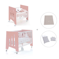 Minicuna 60x80 cm y cuna 60x120 cm (7en1) rosa · Omni Tre Quarzo C181T-M7759