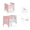 Minicuna 60x80 cm y cuna 60x120 cm (7en1) rosa · Omni Tre Quarzo C181T-M7759