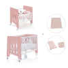 Minicuna 60x80 cm y cuna 60x120 cm (7en1) rosa · Omni Tre Quarzo C181T-M7759