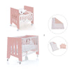 Minicuna 60x80 cm y cuna 60x120 cm (7en1) rosa · Omni Tre Quarzo C181T-M7759