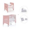 Minicuna 60x80 cm y cuna 60x120 cm (7en1) rosa · Omni Tre Quarzo C181T-M7759