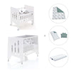 Minicuna 60x80 cm y cuna 60x120 cm (7en1) blanca · Omni Tre White C181T-M7700