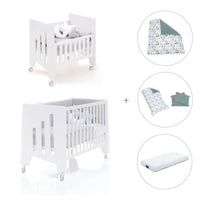 Minicuna 60x80 cm y cuna 60x120 cm (7en1) blanca · Omni Tre White C181T-M7700