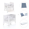 Minicuna 60x80 cm y cuna 60x120 cm (7en1) blanca · Omni Tre White C181T-M7700